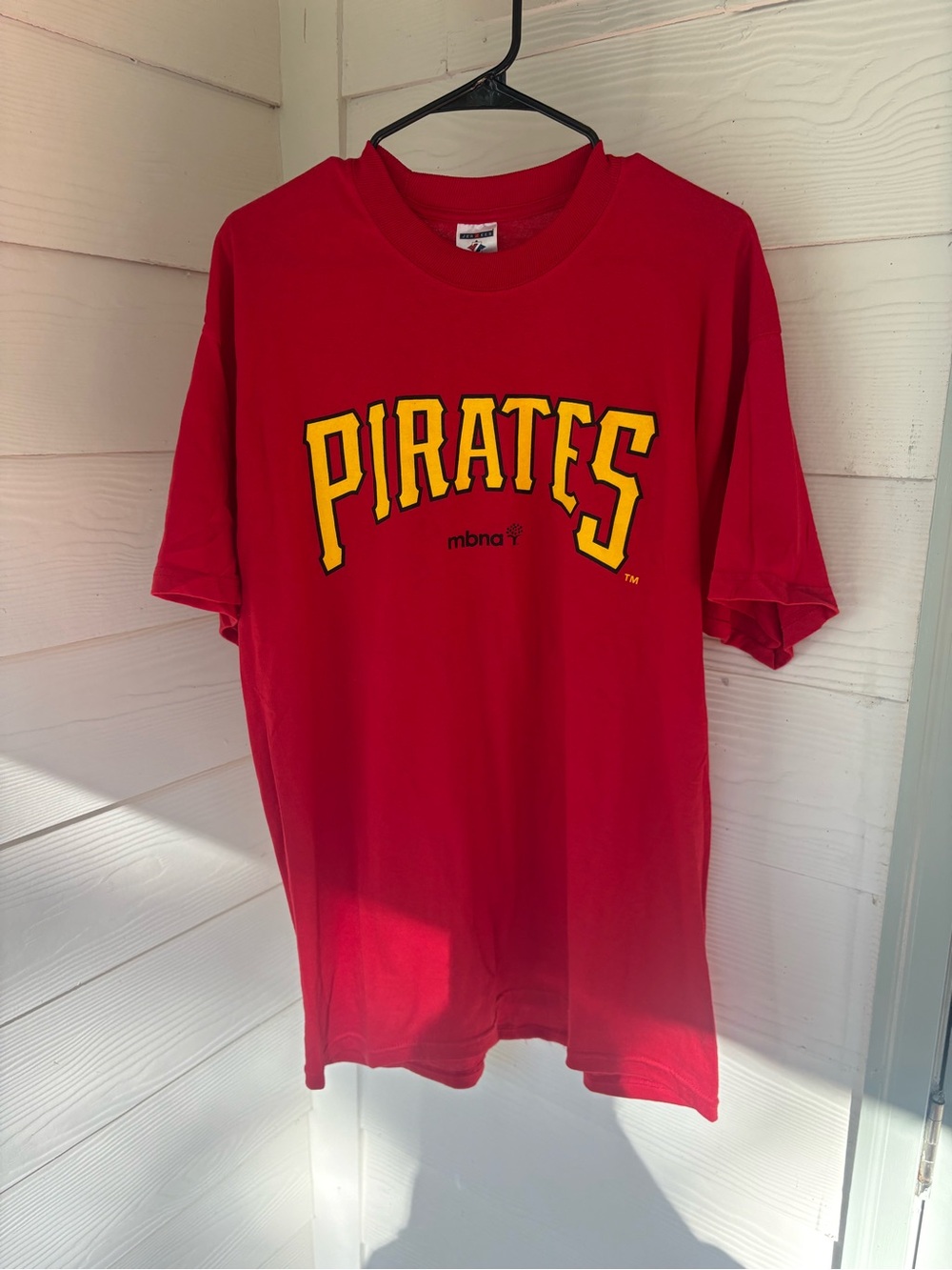 Jerzees Red Pirates shirt